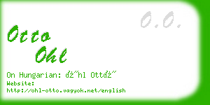 otto ohl business card